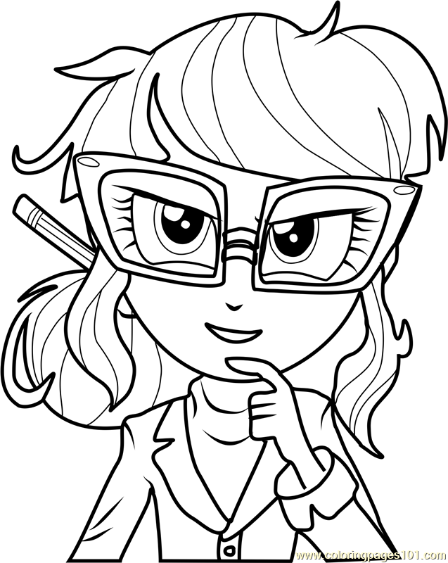 Human twilight sparkle coloring page for kids