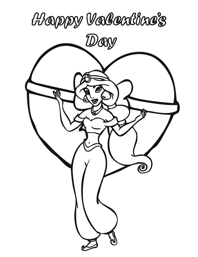 Happy valentines day coloring pages