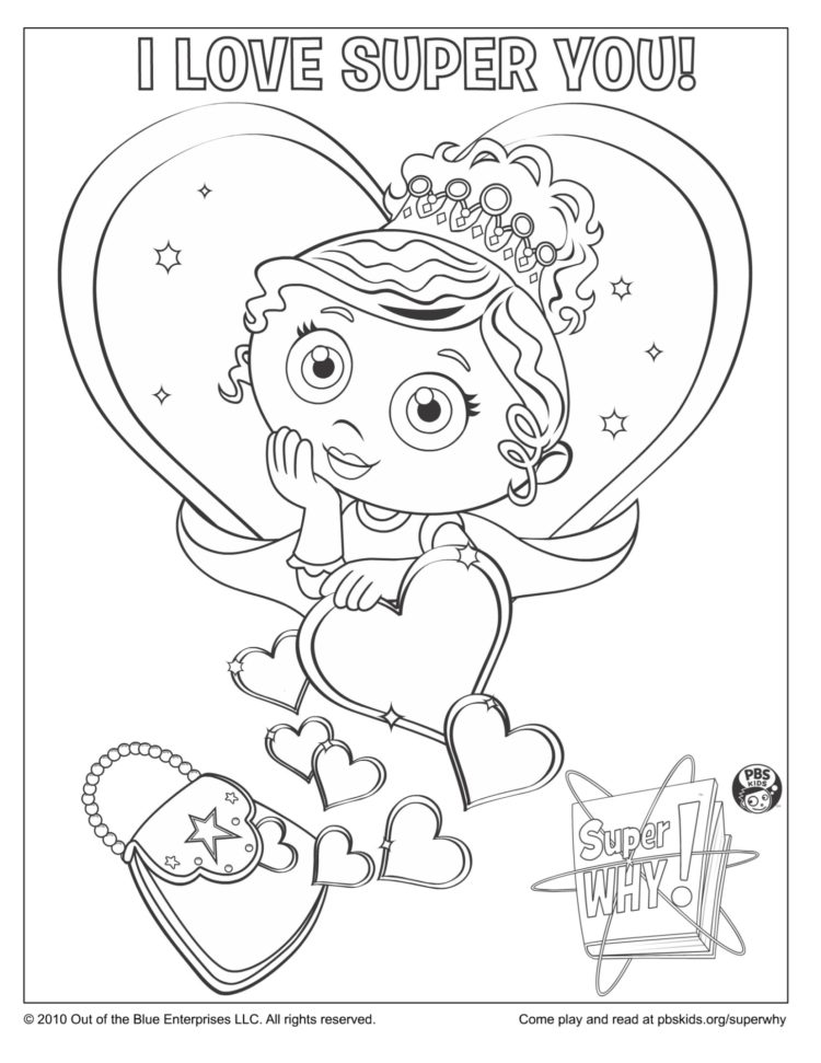 Princess prestos valentines day coloringâ kids for parents
