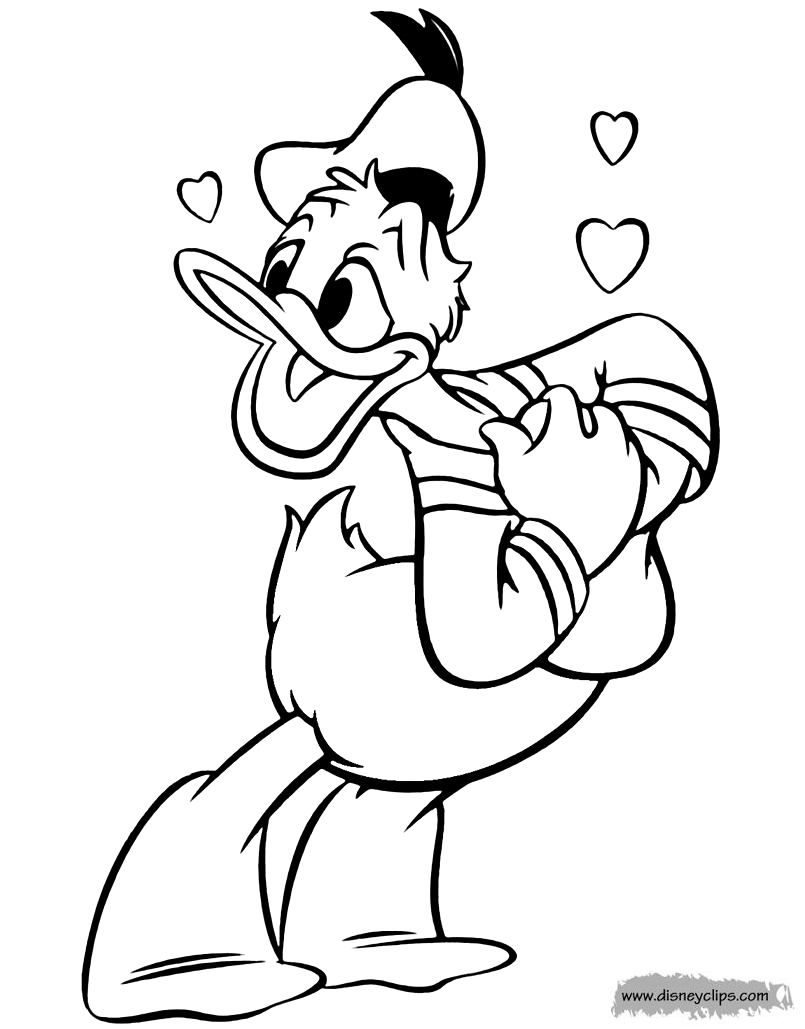 Disney valentines day coloring pages