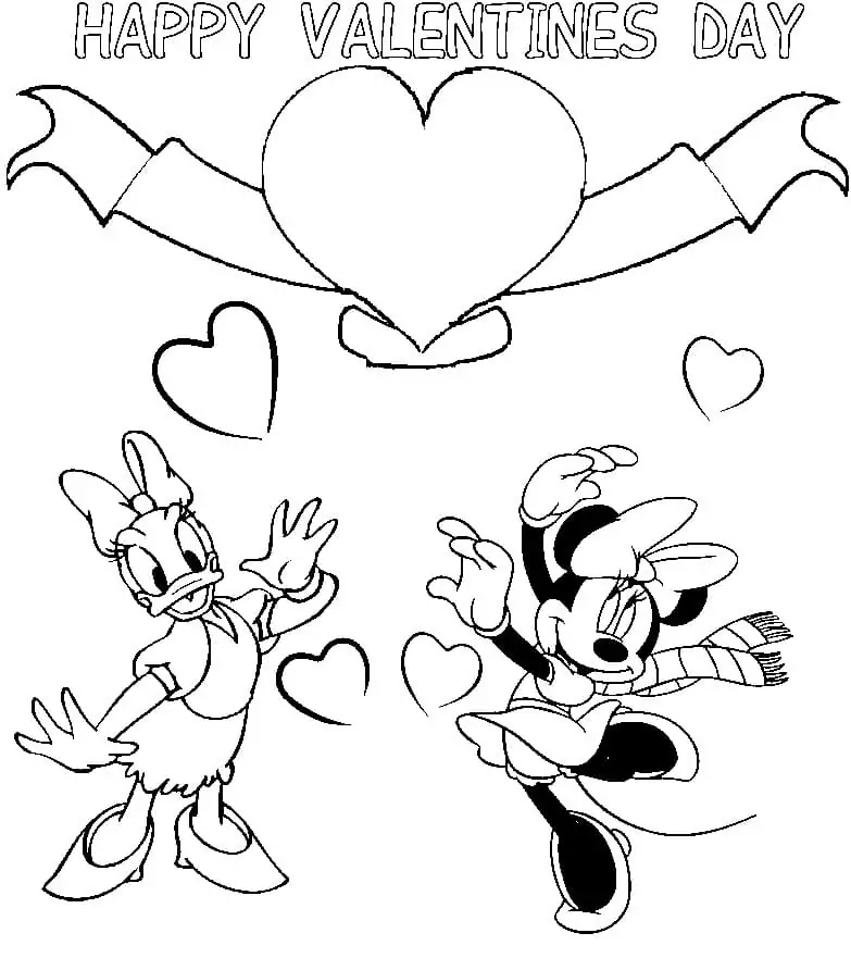 Disney valentine princess fãrbung seite