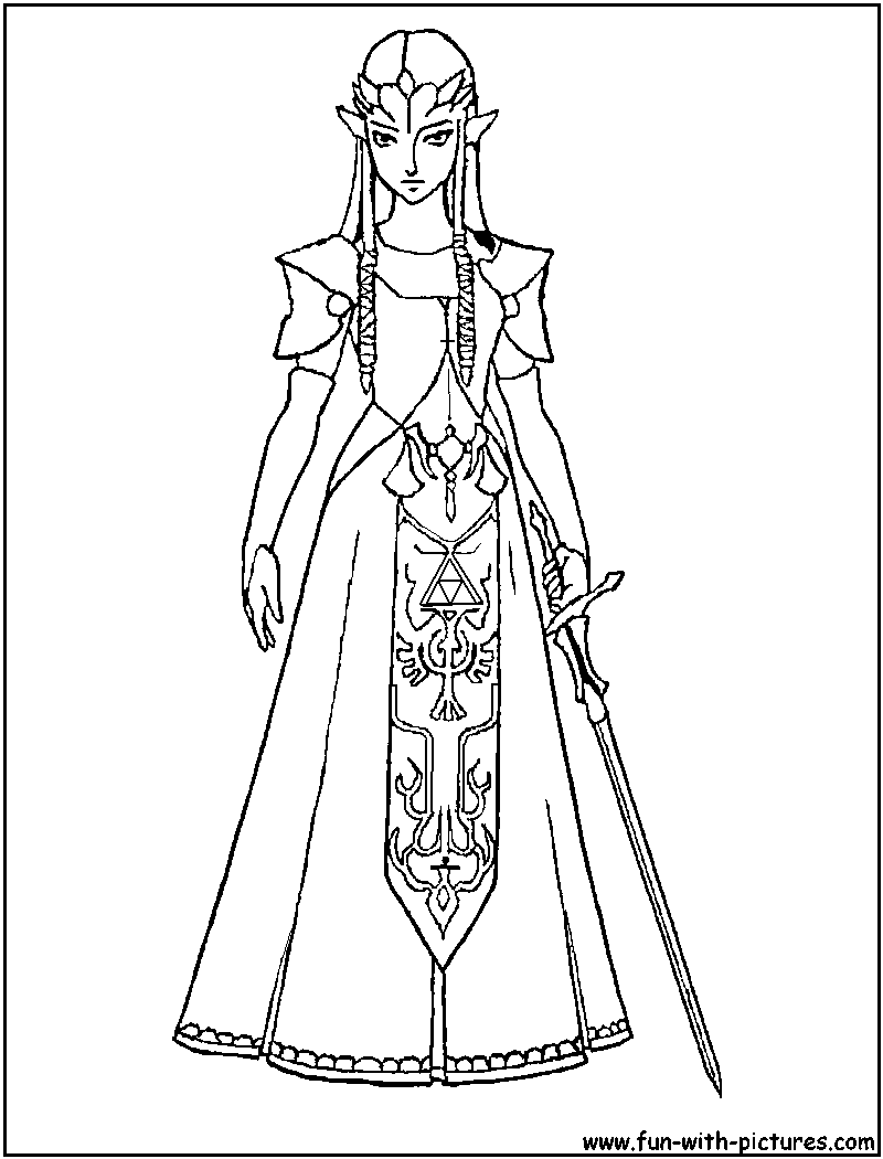 Zelda coloring page princess coloring pages princess coloring coloring pages