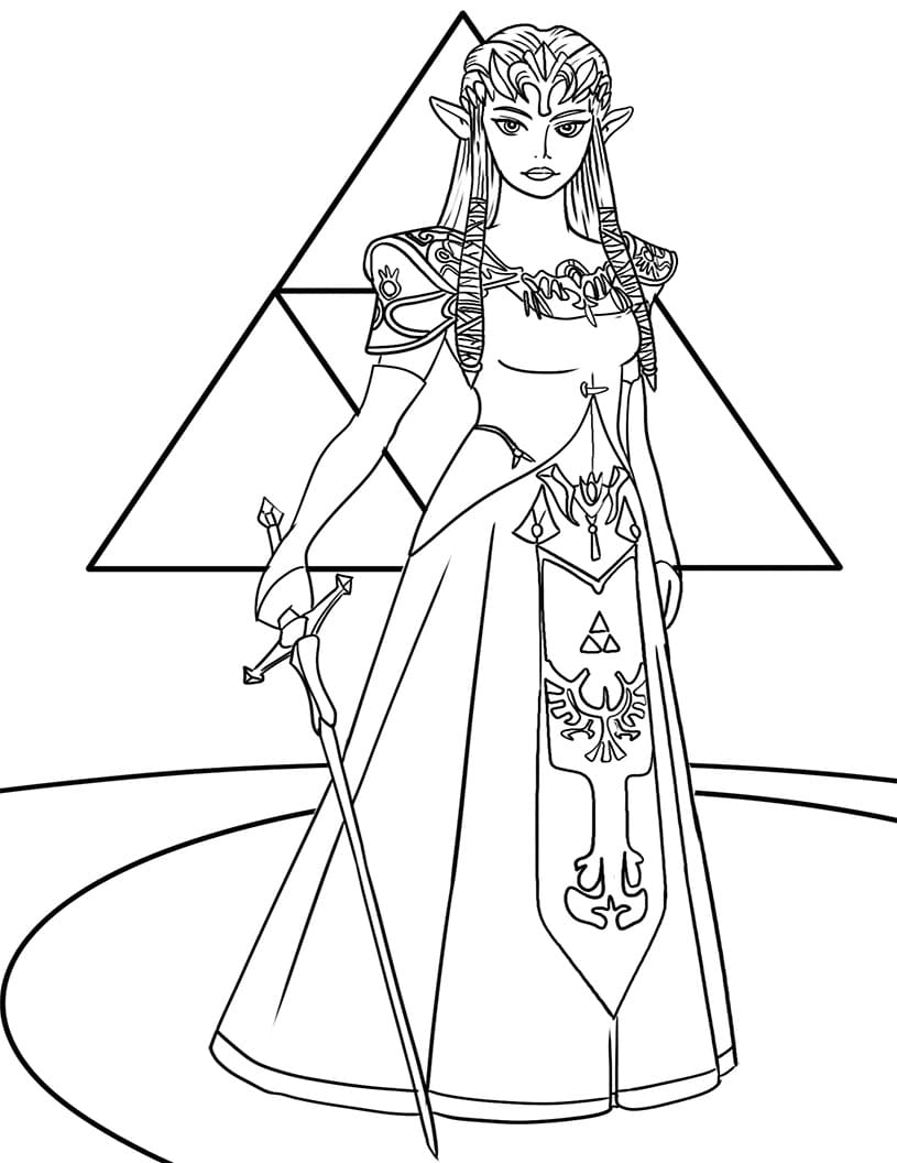 The legend of zelda coloring pages pictures free printable