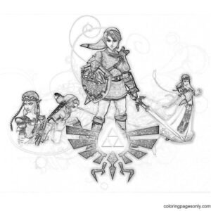 Zelda coloring pages printable for free download