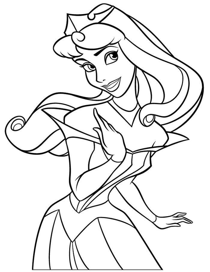 Princess aurora coloring pages pdf