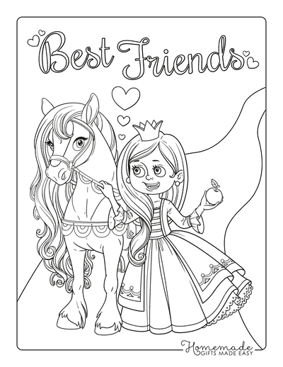 Free princess coloring pages for kids
