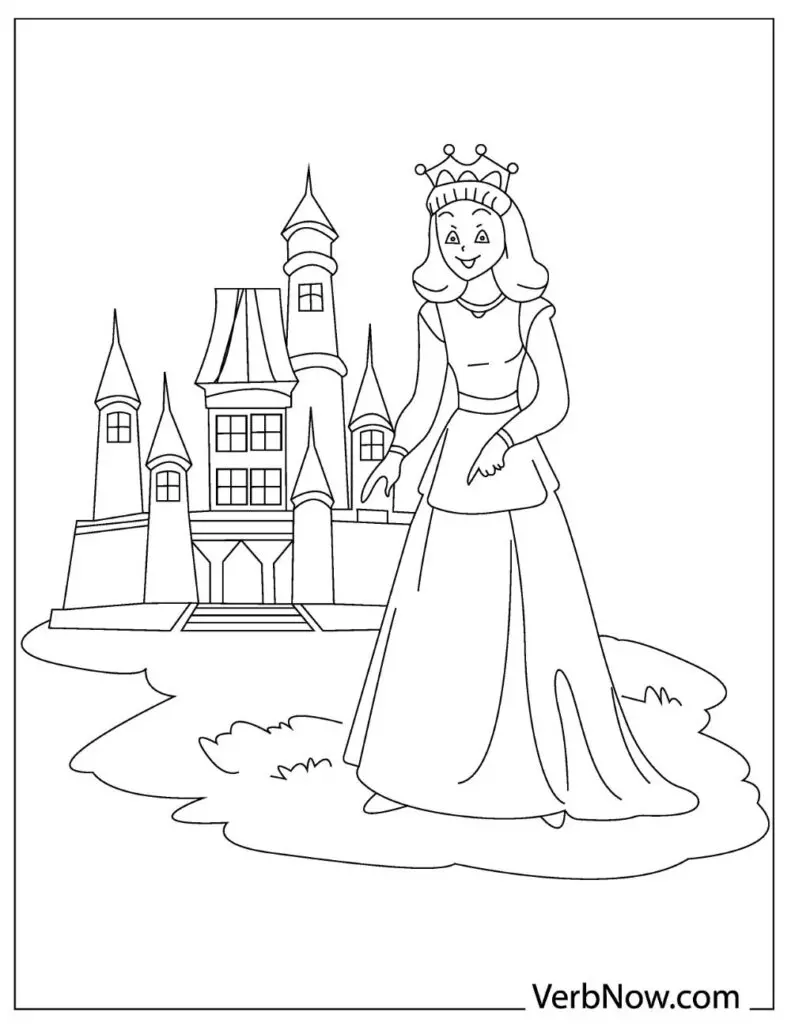 Free princess coloring pages for download printable pdf