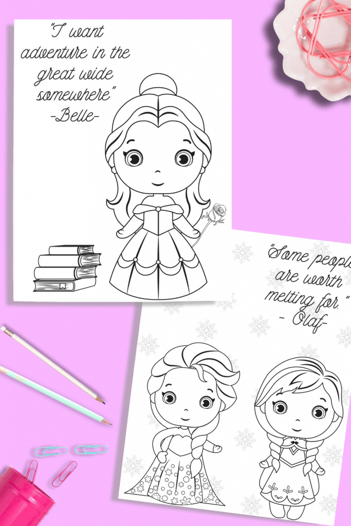Princess printable coloring pages