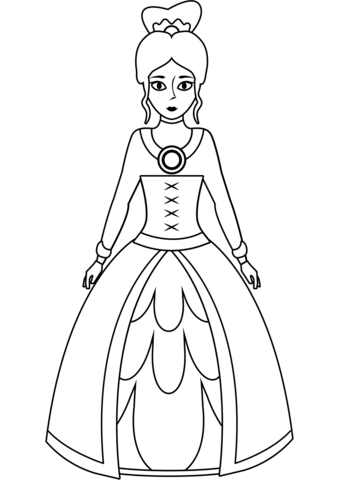 Princess coloring page free printable coloring pages