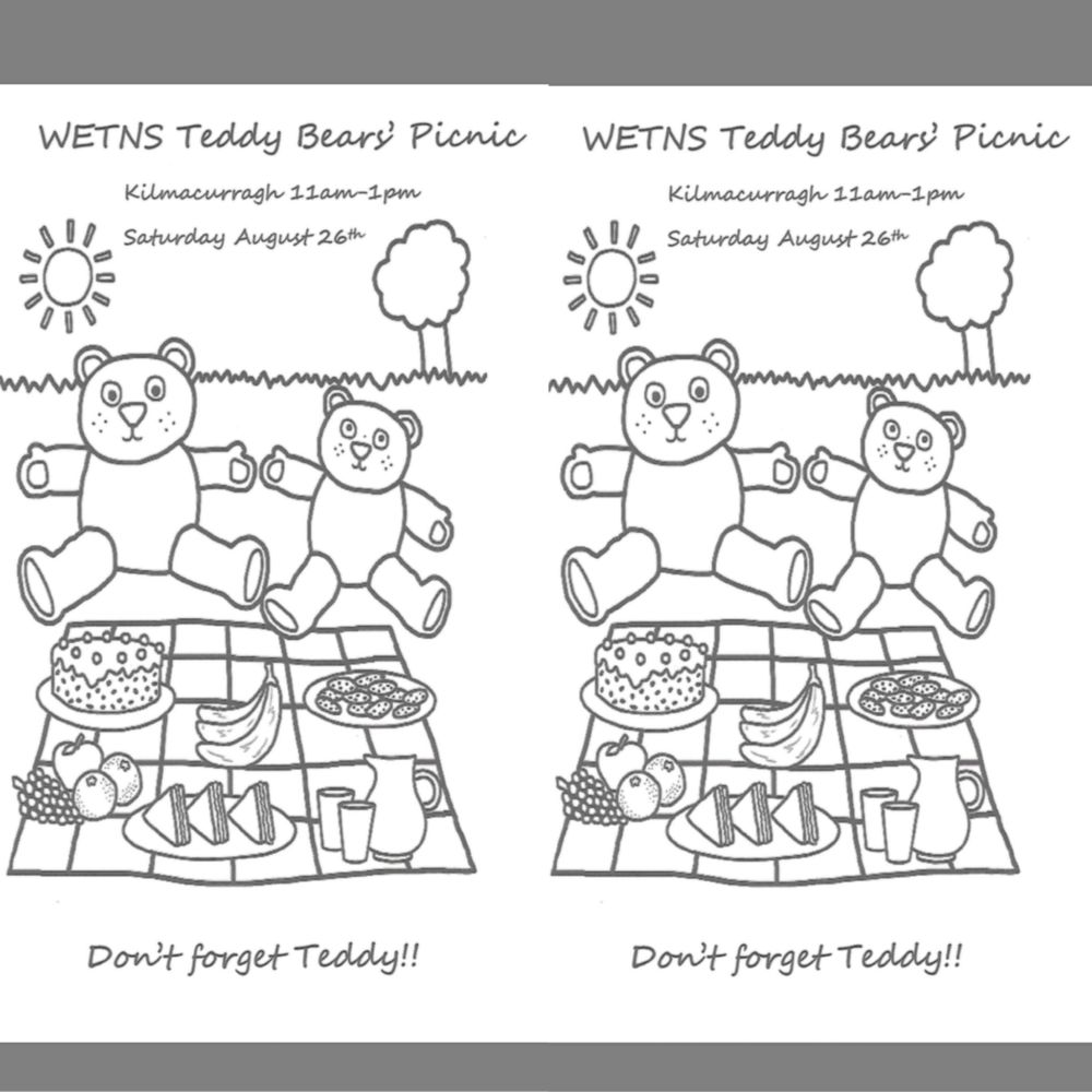 Teddy bears picnic colouring sheet â wicklow educate together national school