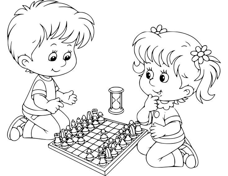 Free chess coloring pages pdf to print