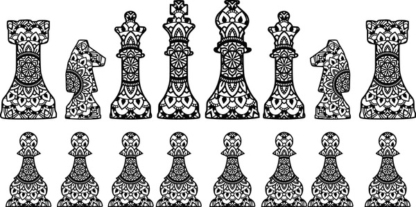 Thousand chess painting royalty