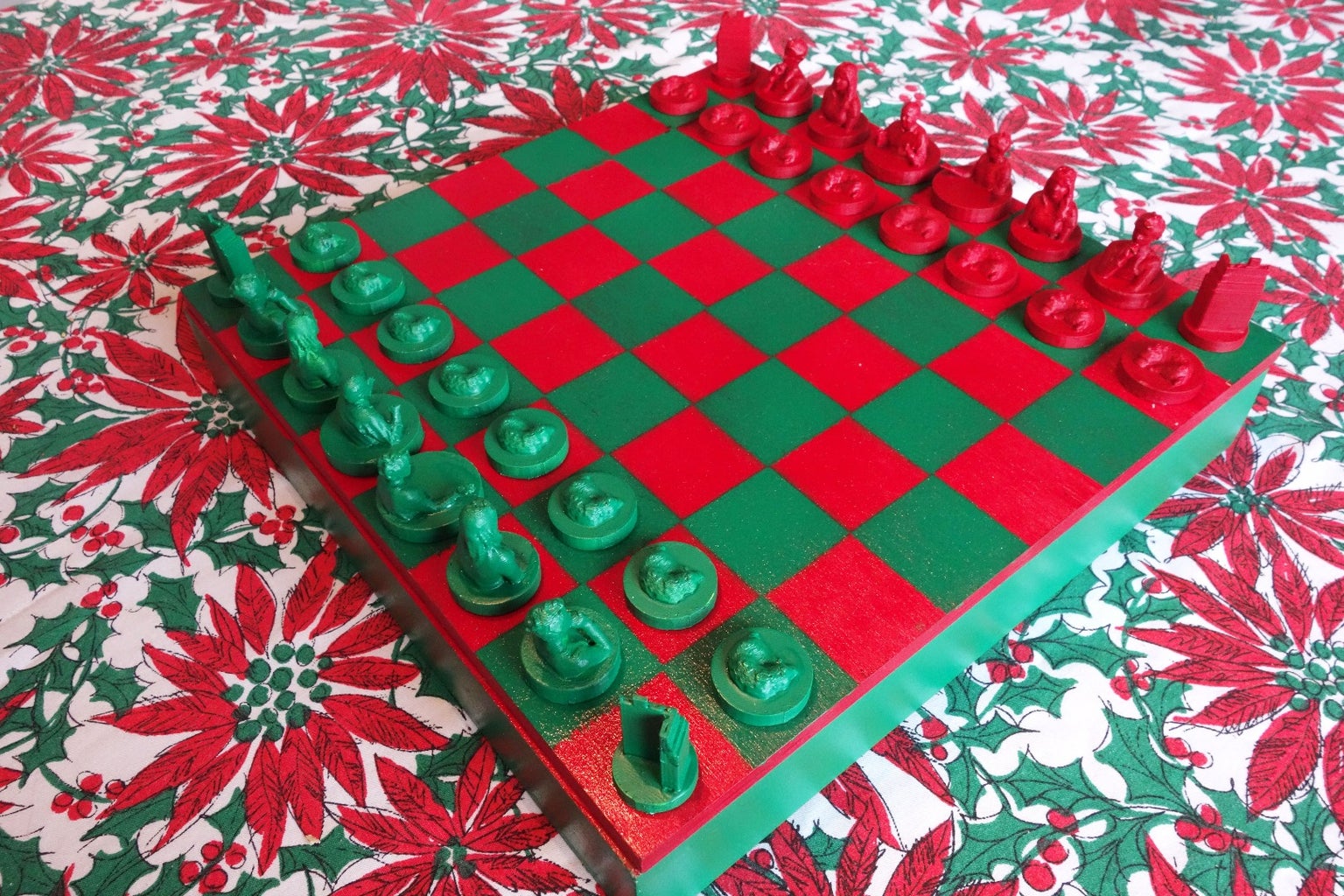 Personalized family chess set steps with pictures