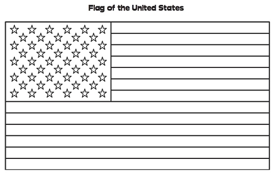 A patriotic coloring page