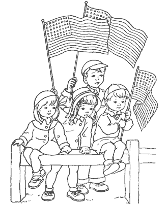 American flag coloring pages