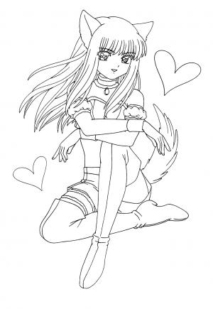 Free printable anime coloring pages for adults and kids