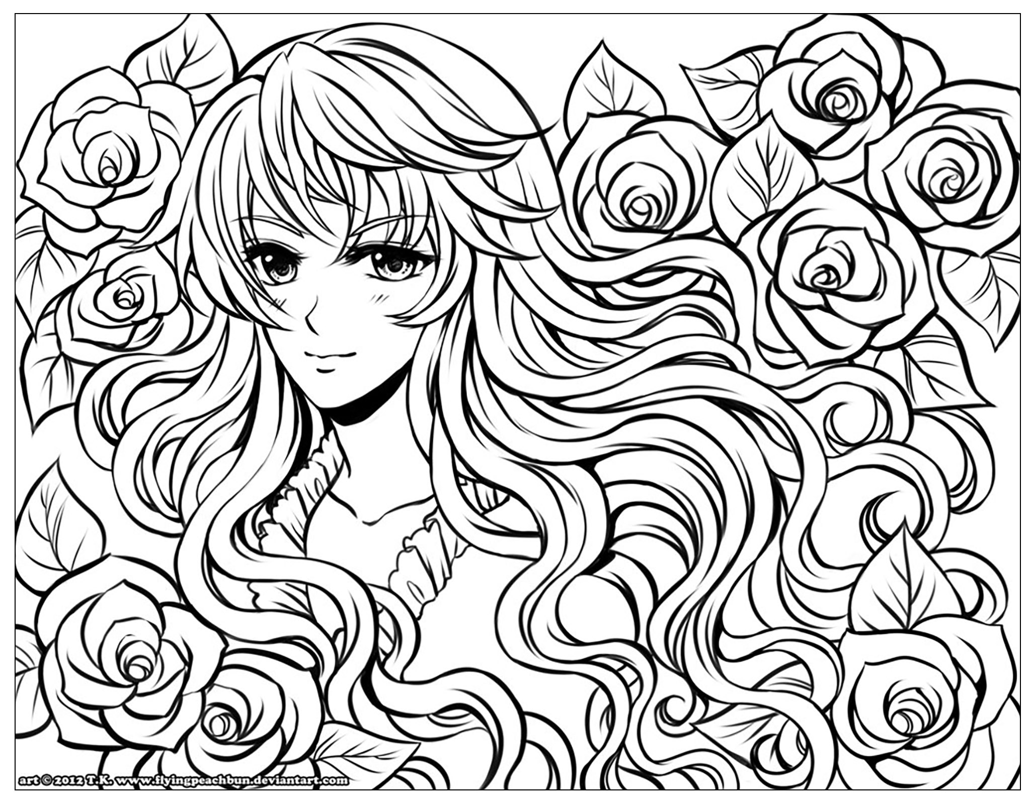 Manga to color for children
