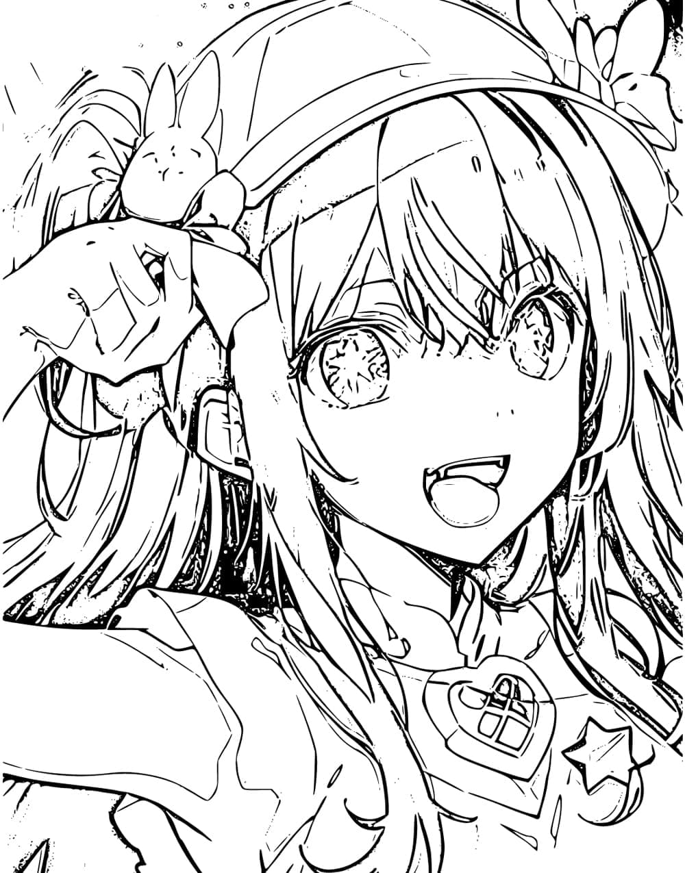 Anime girl from oshi no ko coloring page