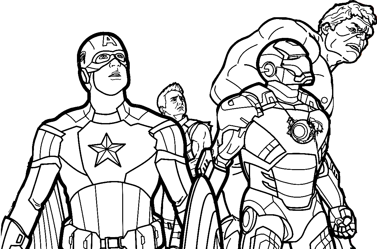 Printable avengers coloring kids adults pdf print color craft