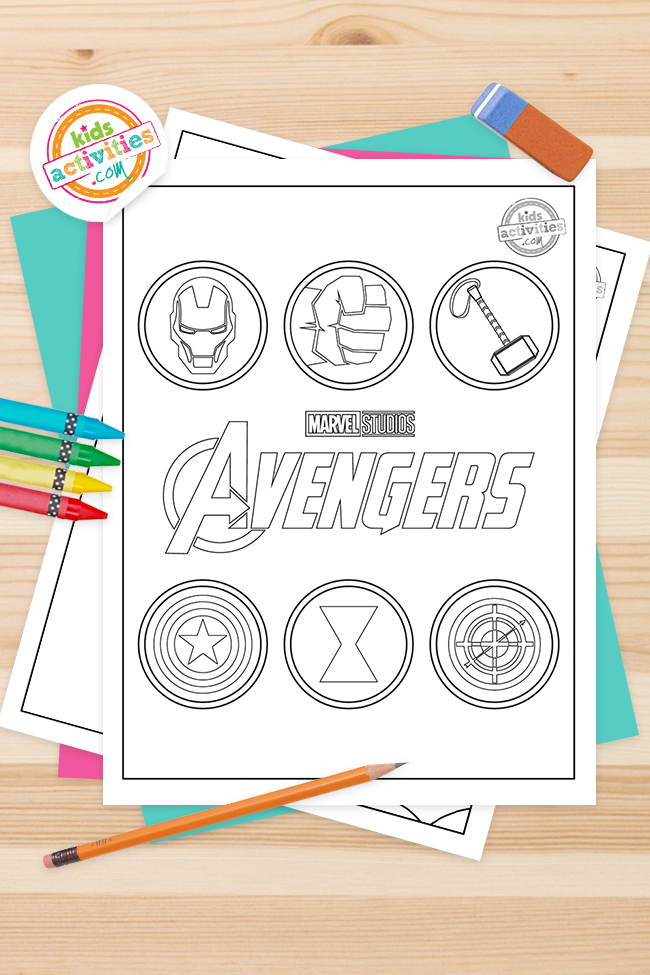 Free printable avengers coloring pages
