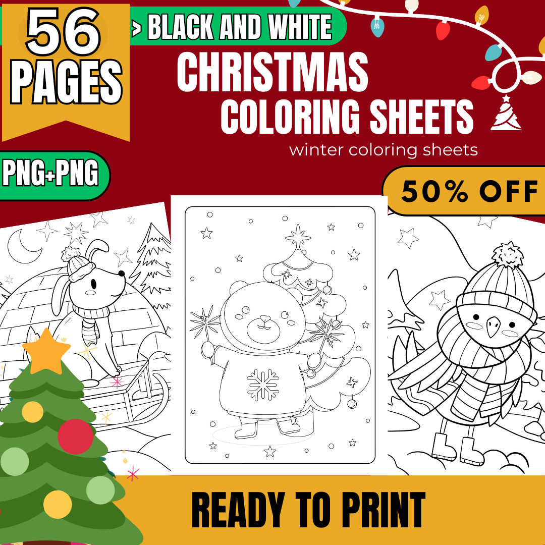Christmas coloring sheetswinter coloring sheetschristmas colouring made by teachers
