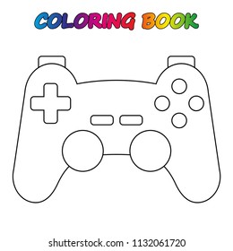 Joystick coloring book coloring page educate stock vector royalty free