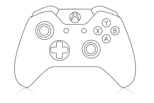 Xbox one controller sketch coloring page xbox valentines xbox one controller xbox cake