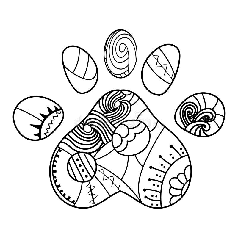Doodle coloring animal trace coloring for adults page and book