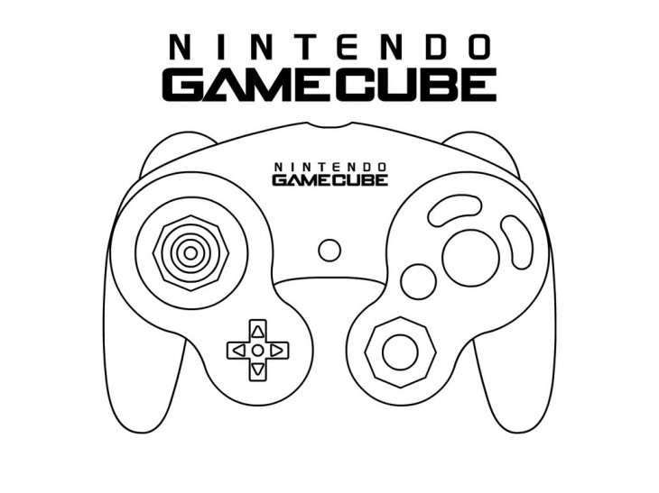 Gamecube controller coloring page to print and color