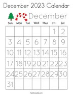 December coloring pages