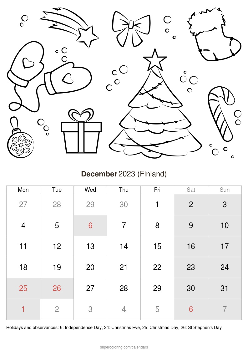 December calendar