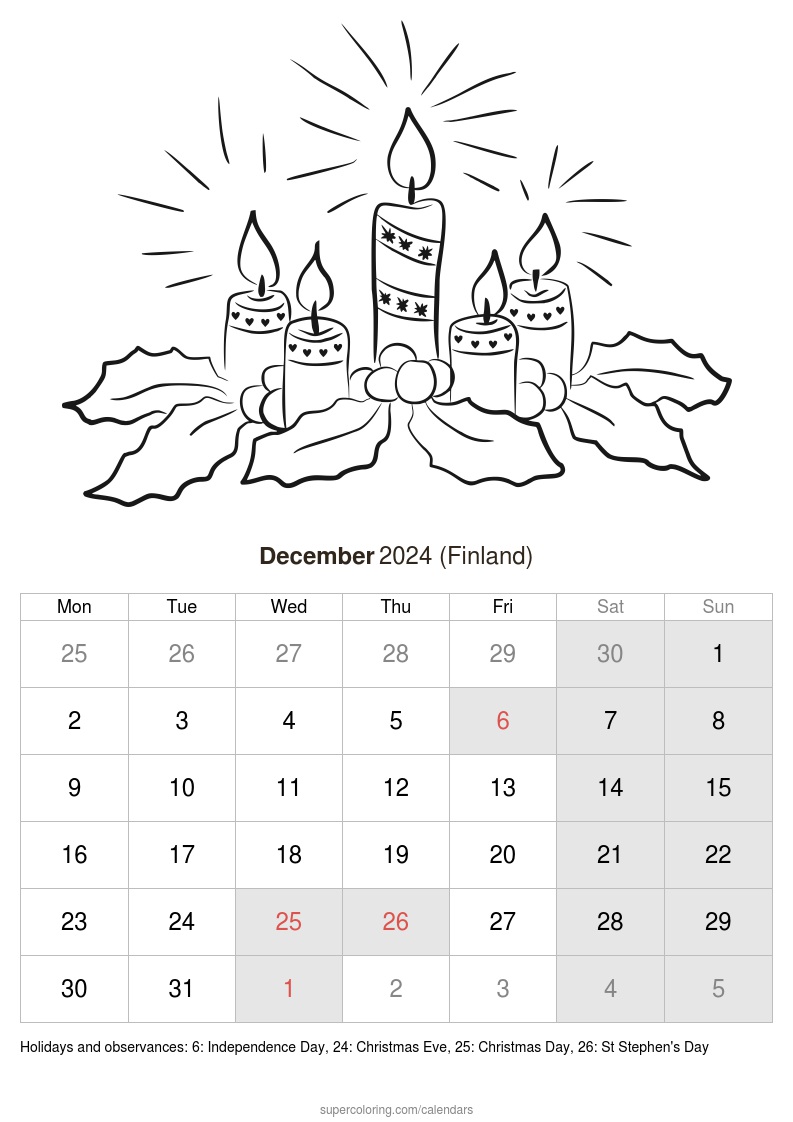 December calendar