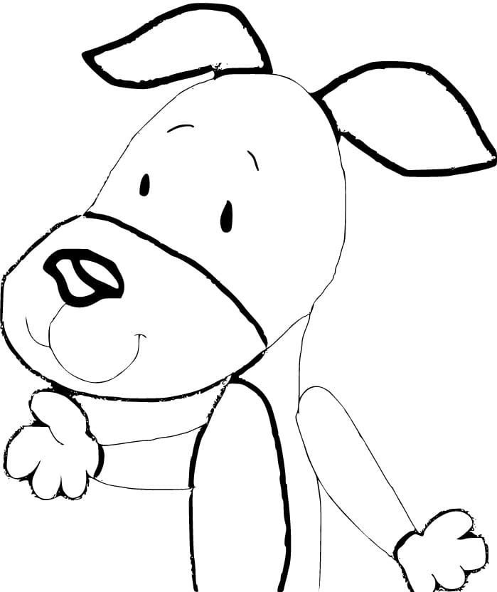 Print kipper the dog coloring page