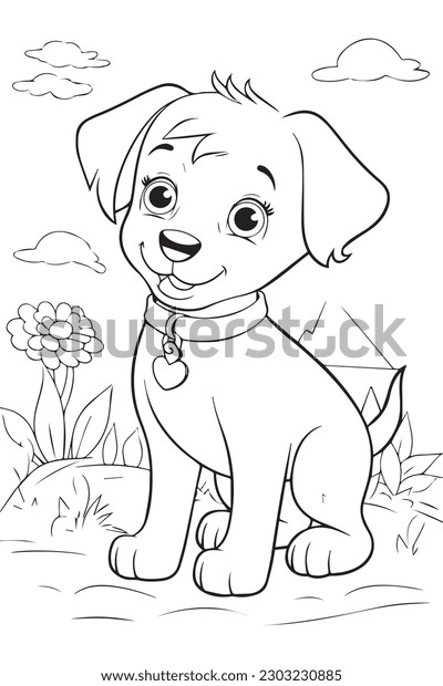 Dog coloring page royalty