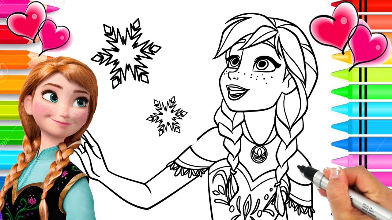 Disney frozen anna coloring page frozen coloring book anna and elsa