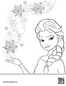 Elsa frozen coloring page