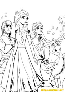 Frozen coloring pages