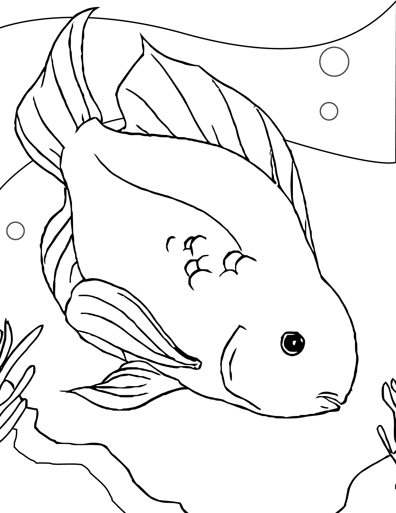 Free printable fish coloring pages for kids