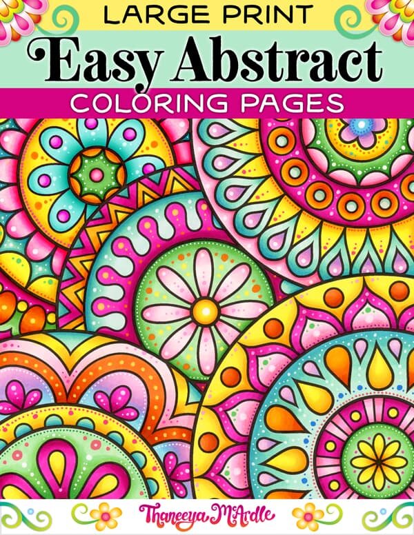 Easy abstract coloring pages