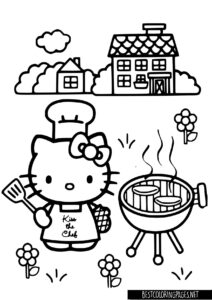 Hello kitty coloring pages