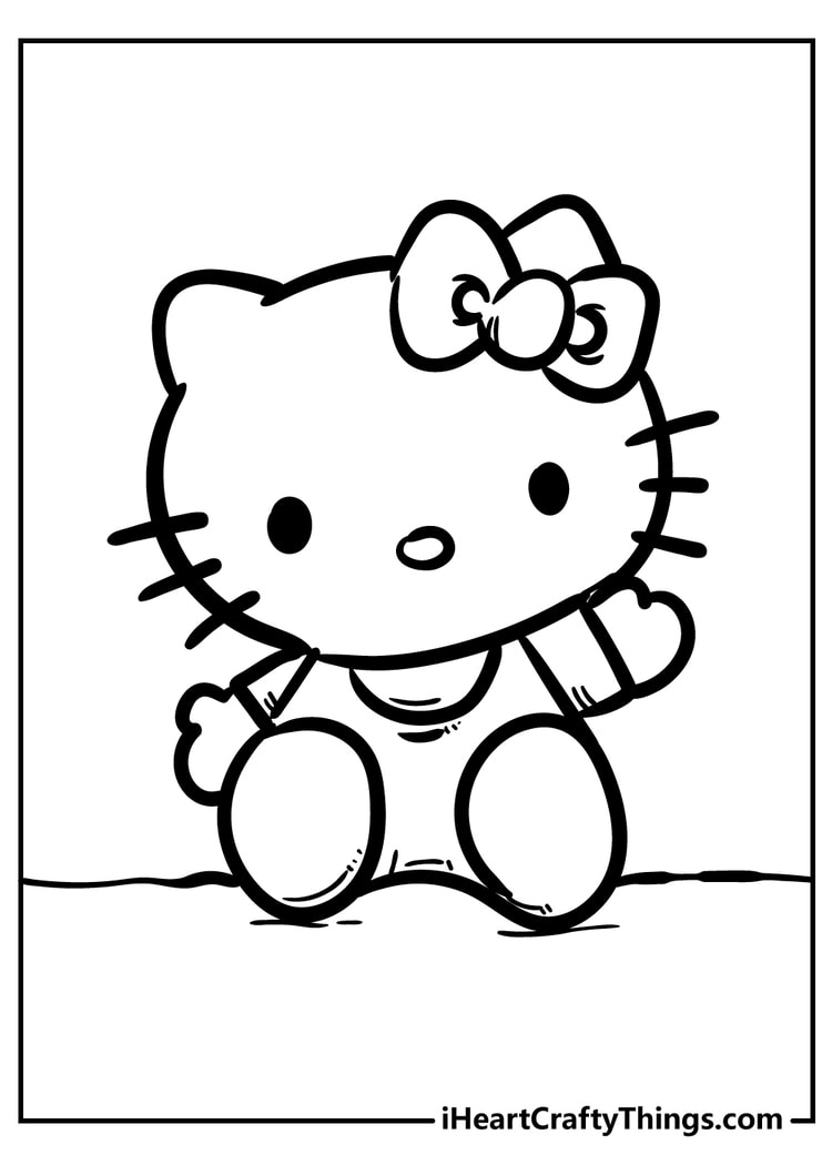 Hello kitty coloring pages free printables