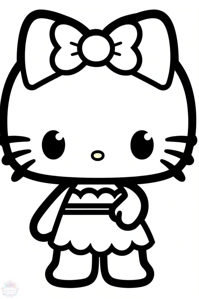 Hello kitty coloring pages