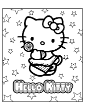 Hello kitty coloring pages pictures