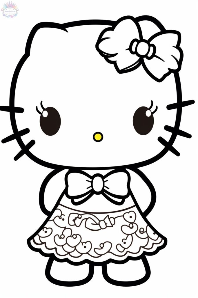 Hello kitty coloring pages