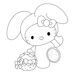 Hello kitty coloring pages for kids printable free download