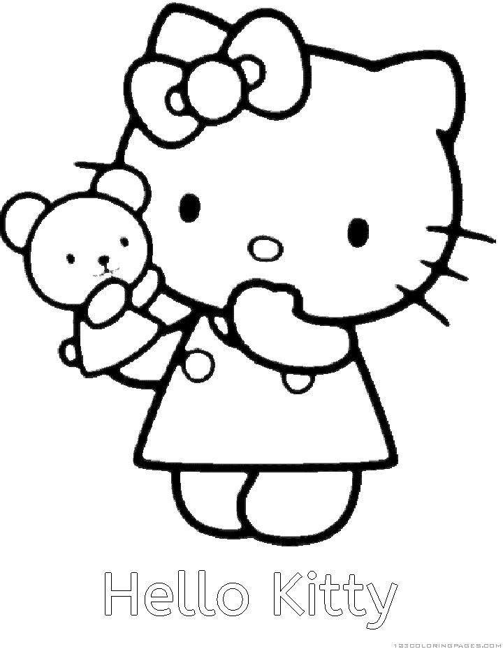 Hello kitty coloring pages
