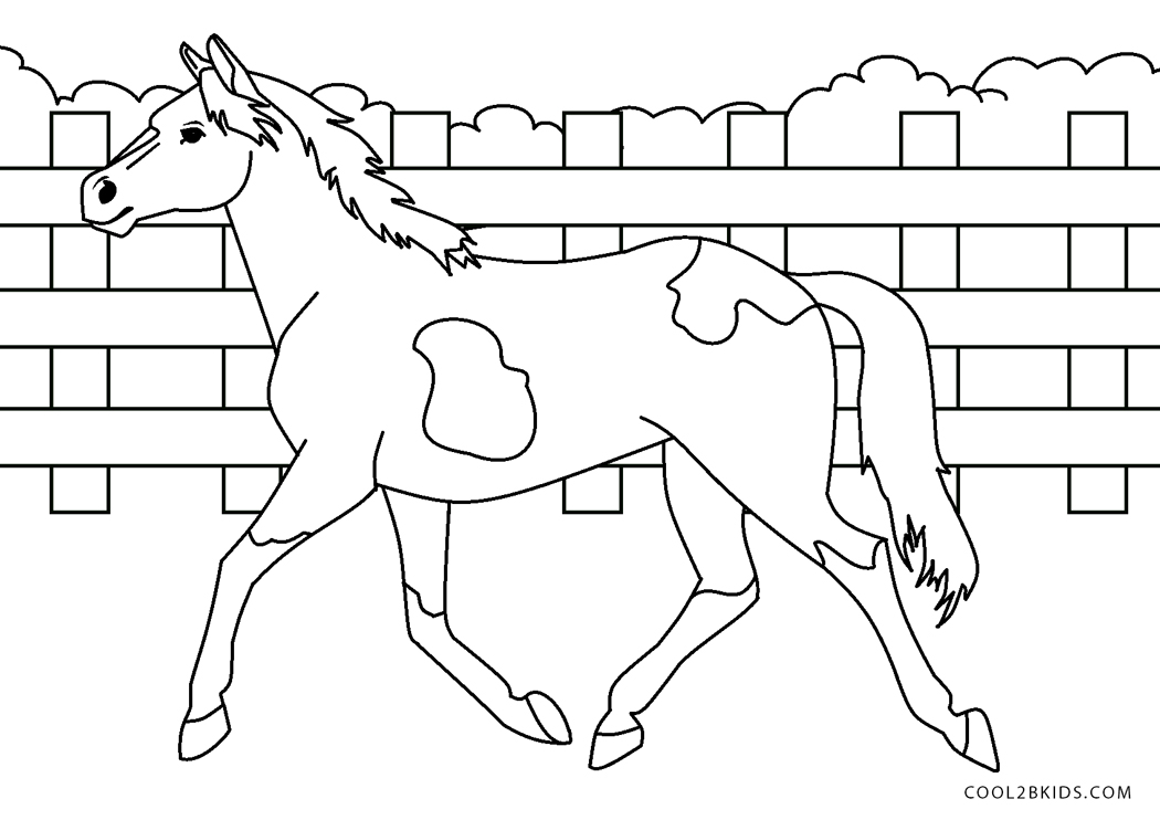 Free printable horse coloring pages for kids