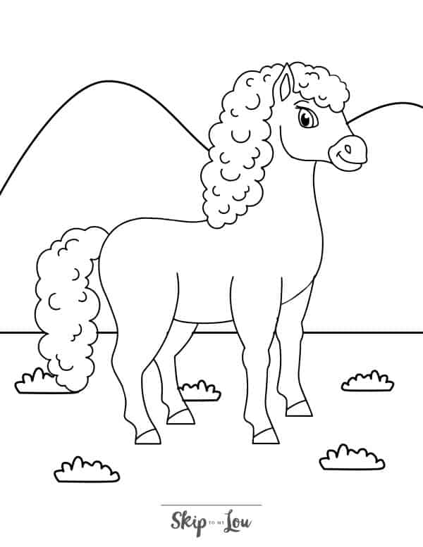 Horse coloring pages skip to my lou