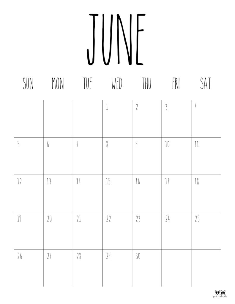 June calendars