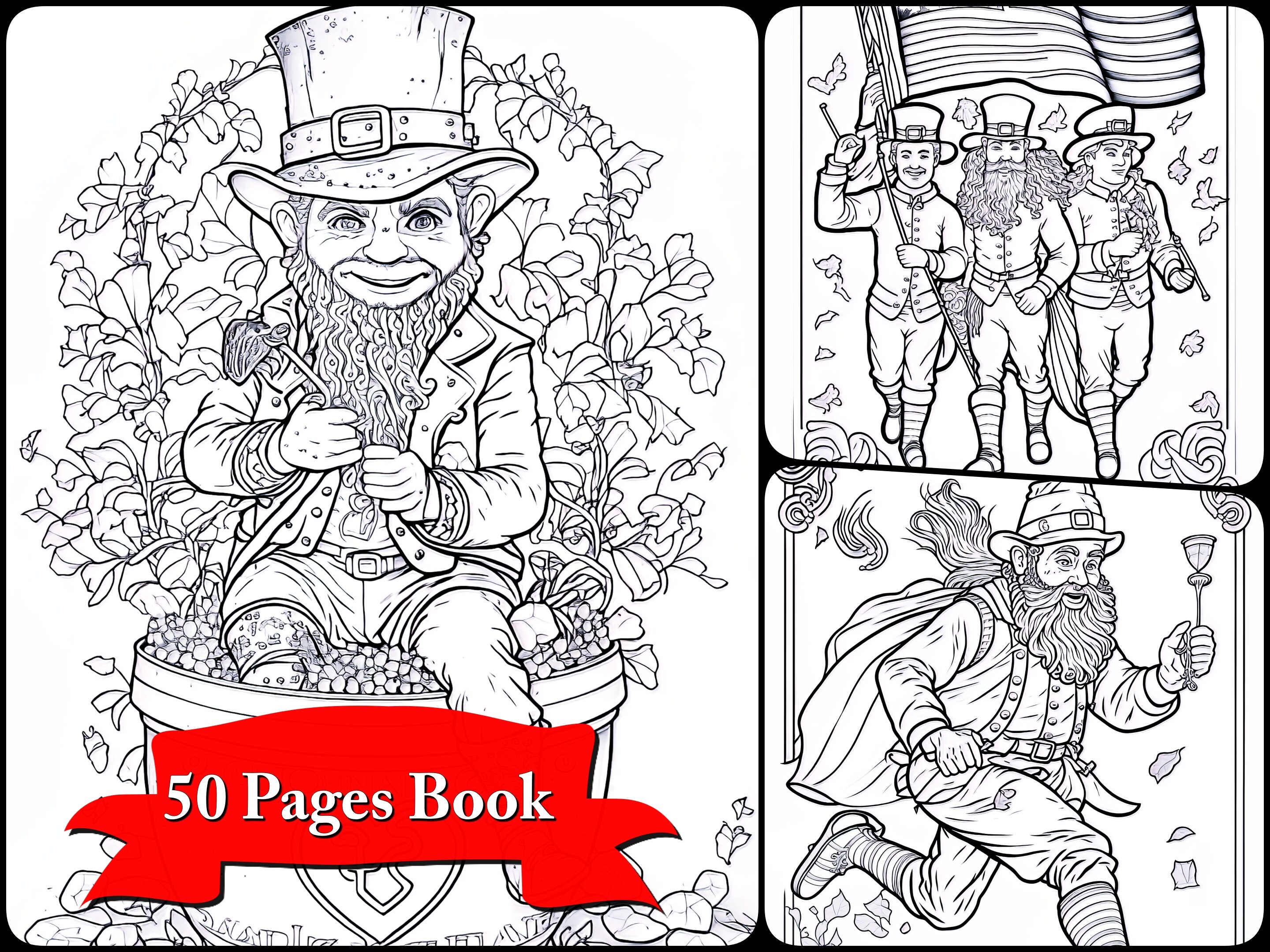 St patricks day cute leprechaun coloring pages
